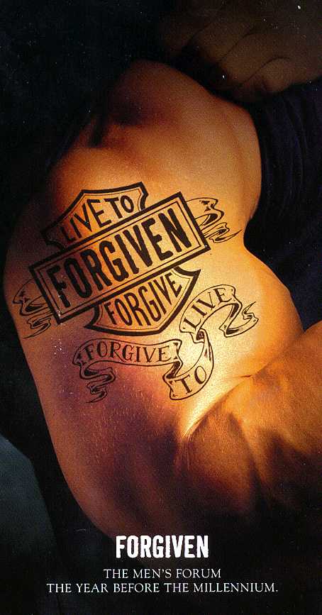 Logo from Forgiven movie.  Arm with Forgiven tattoo
