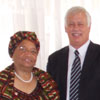 President Ellen Johnson Sirleaf and Dr. Mark Ottenweller