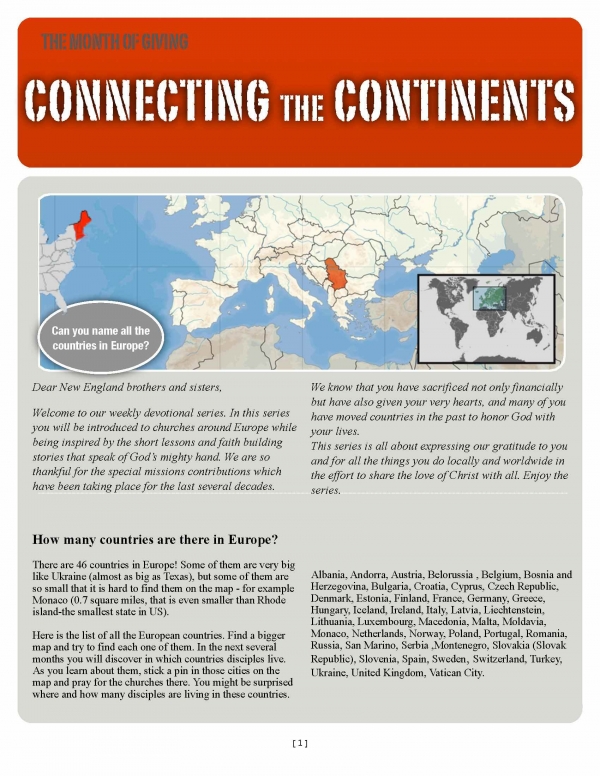 Connecting the Continents